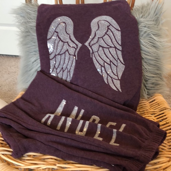 Victoria's Secret Tops - Victoria’s Secret Angel sweatshirt and pants med